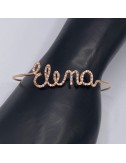 Bracciale in oro rosa con nome in Brillanti