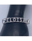 Bracciale con nome in oro bianco e Brillanti