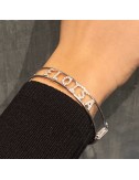 Bracciale con nome in oro bianco e Brillanti